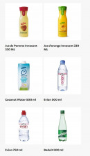 Menu Starbucks Coffee - Les eaux et jus suite