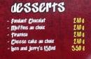 Menu Taco Box - Les desserts