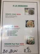 Menu Thai Asie - Les plats