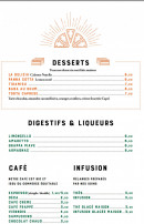 Menu Tripletta - Les desserts