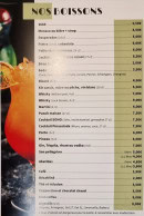 Menu La Pergola - Les boissons