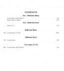 Menu Club Plage Pereire - Les champagnes