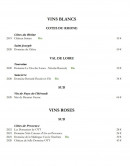 Menu Club Plage Pereire - Les vins blancs suite et vins rosés