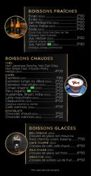 Menu Moustache - Les boissons