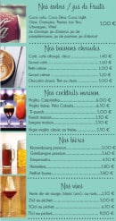 Carte et menu de La brasserie du Port à Le Verdon sur Mer — Sodas, jus de fruits, boissons chaudes,...