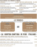 Menu La Cucina - Les pizzas spécialités, formules et vins