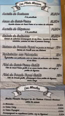 Carte et menu de La Maison Fraiche à Lanton — Les plats maison et moules
