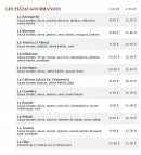 Menu Le Kiosque à Pizzas - Les pizzas gourmandes