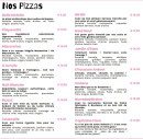 Carte et menu de À la Folie Pizzeria à Saint Medard en Jalles — Les pizzas