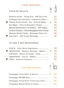 Menu Lartesia Rooftop - Les champagnes,  vins rouges rouges de France et  au-delà des frontières