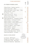 Menu Lartesia Rooftop - Les vins rouges en terres bordelaises  et  dans le sud-ouest