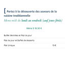 Menu Les Bruyères - Menu à 18.5€