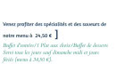 Menu Les Bruyères - Menu à 24.5€