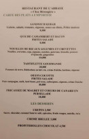 Menu Chez Bérengère - Plats à emporter