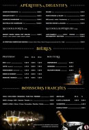 Menu Le Before Bordelais - Les apéritifs, digestifs et bières,...