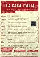 Carte et menu de Casa Italia à Sainte Foy la Grande — Pizzas à emporter