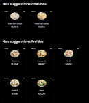 Menu Eat Salad - Les suggestions chaudes et froides