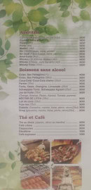 Menu Gourmet D'Asie - Les apéritifs, thés, ...