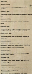 Carte et menu de La Casa Napolitana à Saint Medard de Guizieres — Les pizzas (suite)
