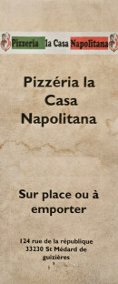 Carte et menu La Casa Napolitana Saint Medard de Guizieres