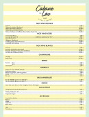 Menu Chez Bardou - Les vins, champagnes, apéritifs...