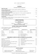 Carte et menu de La Coorniche à La Teste de Buch — Plateaux...