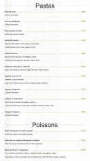 Carte et menu de La Pizzeria du Vieux Lavoir à Saint Emilion — Les pâtes et poissons