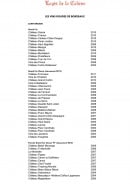 Menu Logis de la Cadène - Extrait de vins suite et fin