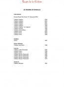 Menu Logis de la Cadène - Extrait de vins