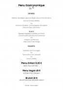 Menu L'Atelier de Candale - Les menus