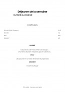 Menu L'Atelier de Candale - Les formules midi