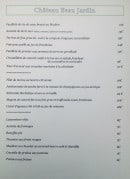 Menu Château Beau Jardin - Plats