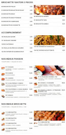 Menu Kiniro - Les accompagnements, menu poissons, ...