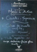 Carte et menu de Le P'tit Flaujaguais à Flaujagues — Un exemple de menu du jour