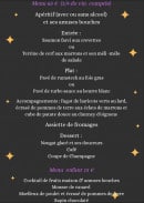 Carte et menu de La guinguette de La Cadie à Mouliets et Villemartin — Les menus