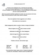 Menu La Maison - Salade campagnarde, jambon cru...