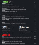 Menu Comme En Italie - Les pizzas, pates et boissons, ...