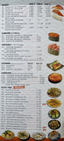 Menu Sawadee Sushi - Sushis, tartares et sashimis,...