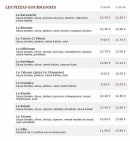 Menu Le Kiosque à Pizzas - Les pizzas gourmandes