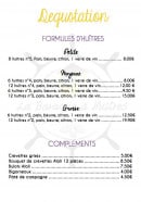 Carte et menu de La Baraque à Huîtres à Gujan Mestras — Formules d’huîtres et compléments