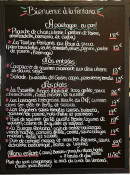 Menu La Fontana - La carte