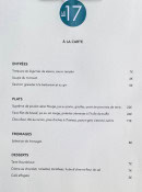 Menu Le Dix-Sept - Les entrées, plats et desserts, ...