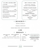 Menu Sabora Burgers - Les desserts et boissons