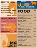 Menu Santosha - Starters, plats et desserts