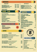 Menu Santosha - Bières, cafés, thés,...