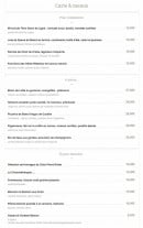 Menu La table de Catusseau - Pour commencer, a suivre et pour terminer