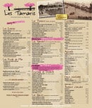 Carte et menu de Les Tamaris à Andernos les Bains — Les entrées, fruits de mer,...