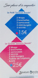 Carte et menu de Saveurs Bassin By Jeremy à Andernos les Bains — Les fromules