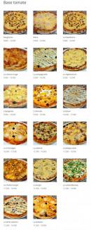 Menu Bonn'Pizza - Les pizzas base tomate