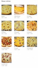 Menu Bonn'Pizza - Les pizzas base crème